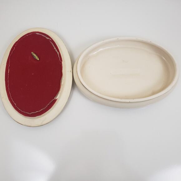 Vintage Trinket Floral Fine Porcelain Music Jewelry Box by Casual Ltd Ed 1995 - Picture 3 of 8